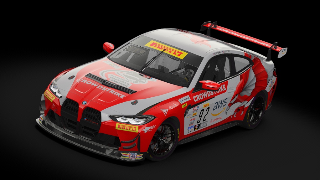 BMW M4 GT4 G82, skin 2023 CrowdStrike Racing by Random Vandals #92