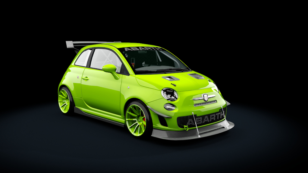 Abarth 500 Stage 4, skin neon_green