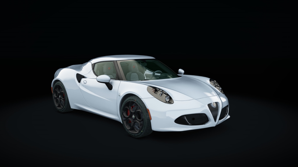 Alfa Romeo 4C, skin bianco_black_rims