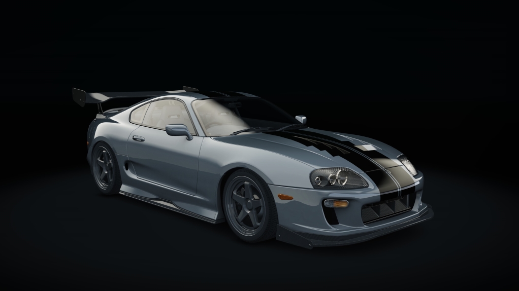 Toyota Supra MKIV Time Attack, skin 10_silver_stripe