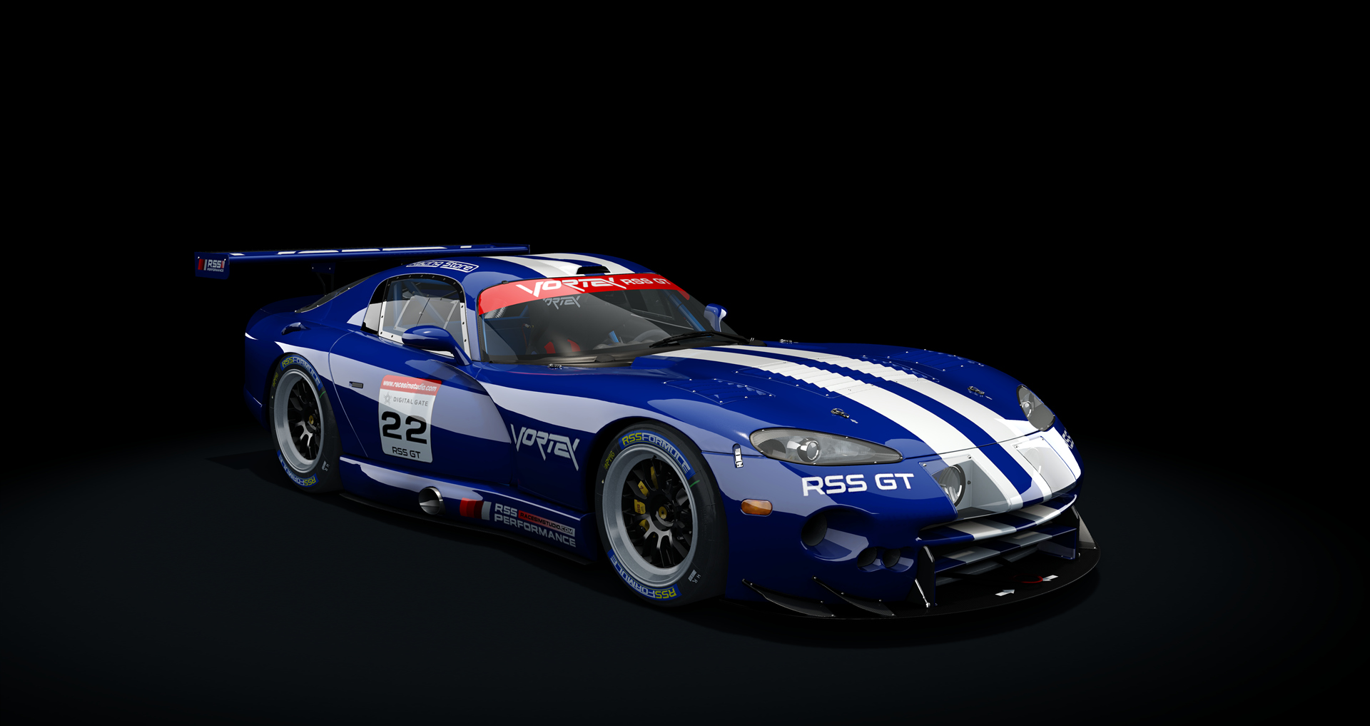 GT Vortex v10, skin blue_stripes